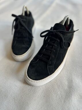 Woman by Common Projects Original Achilles Low Black Suede Sneakers | EU 36 US 6